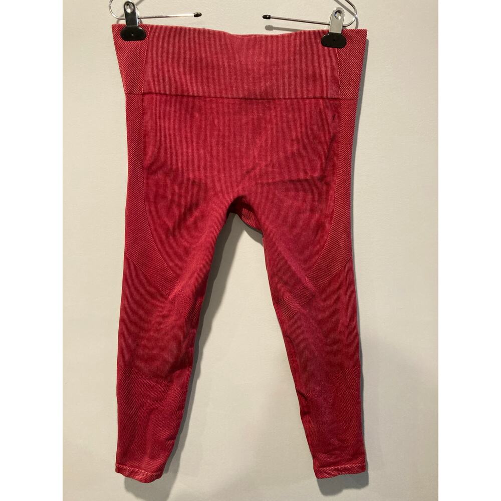 Joylab Leggings Dusty Red Ribbed Sz L Thick Comfy Waistband NWOT